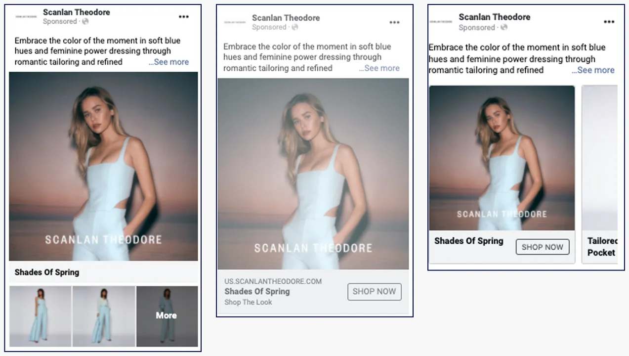 One product set, four coordinated ad formats.