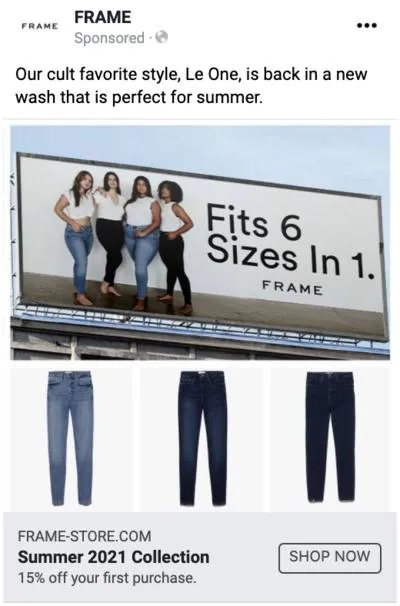 Fake Collection creative format reference example