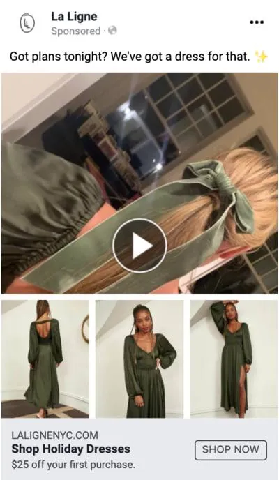 Fake Collection creative format reference example