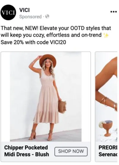 Dynamic Ads creative format reference example