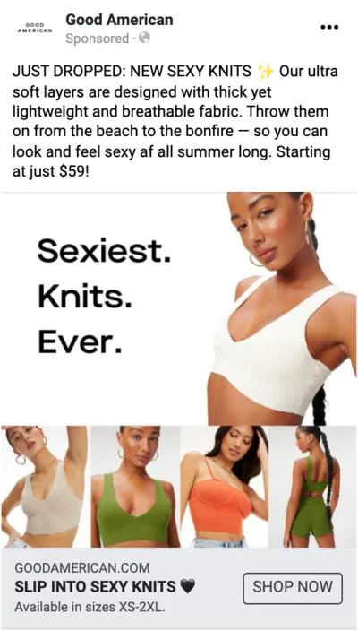 Fake Collection creative format reference example
