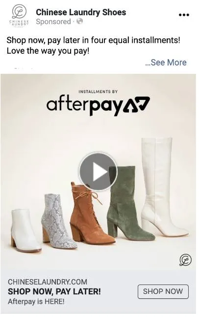 Payment Program creative format reference example