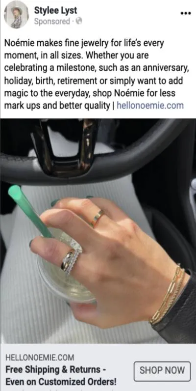 Dark Ads creative format reference example