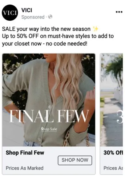 Dynamic Ads creative format reference example