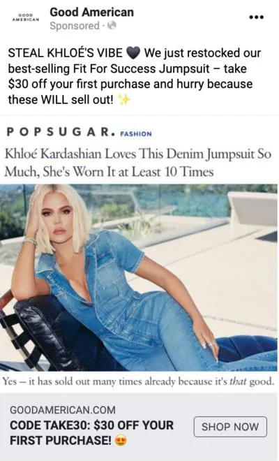 Press creative format reference example