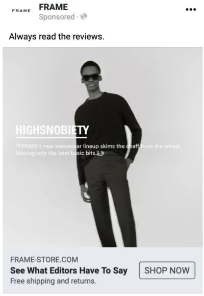 Press creative format reference example